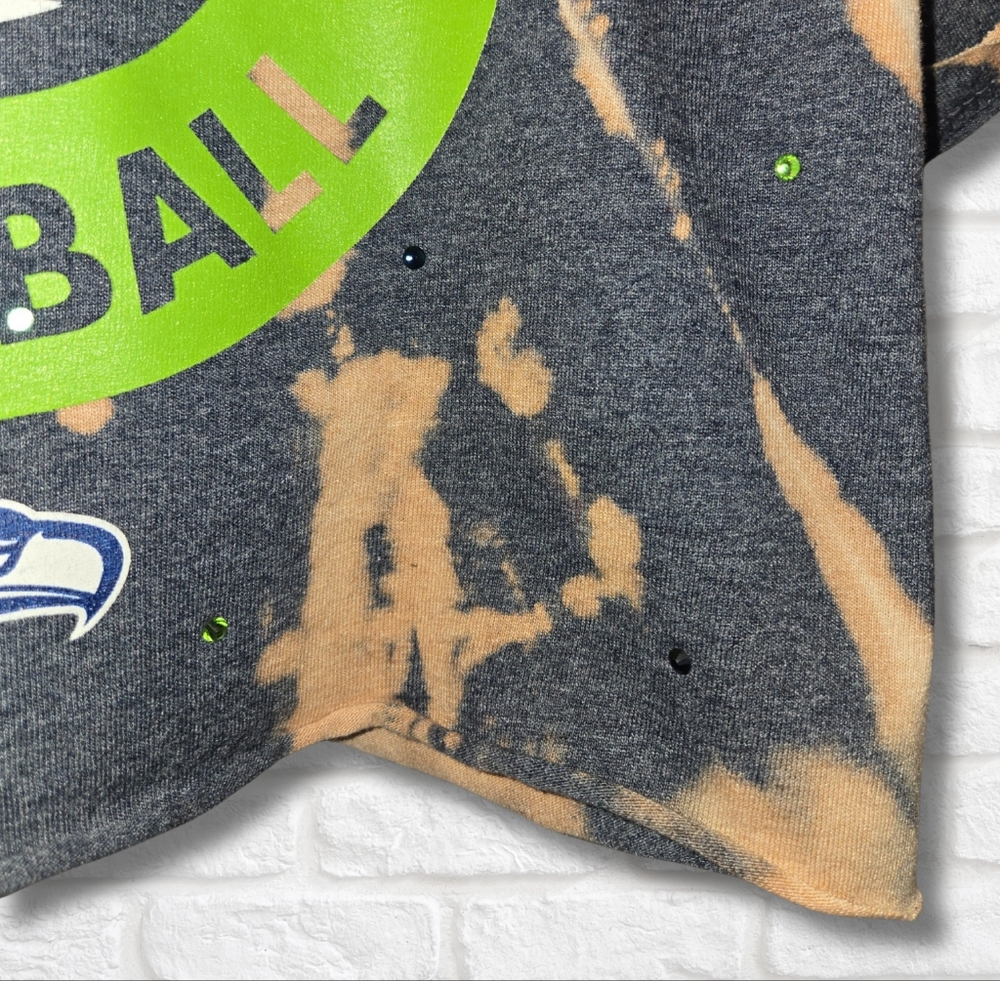 Seattle Seahawks Rhinestone Crop Top - Picture 6 of 6
